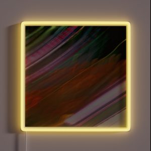 Flashing Diagonal Orange Red Pink Green Speeding Light Trails RGB Neon Sign