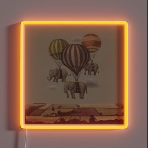 Flight Of The Elephants RGB Neon Sign