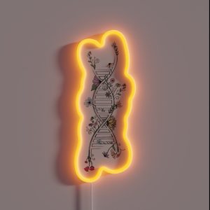 Floral DNA With Colour RGB Neon Sign Floral DNA With Colour RGB Neon Sign