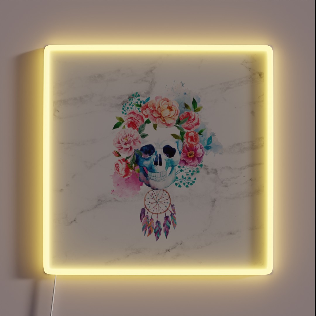FLORAL SKULL RGB Neon Sign FLORAL SKULL RGB Neon Sign