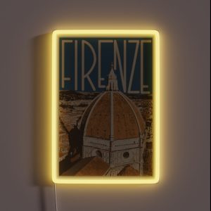 Florence Vintage Postcard RGB Neon Sign Florence Vintage Postcard RGB Neon Sign