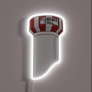 Florence Y All Northern Kentucky Water Tower Cartoon RGB Neon Sign