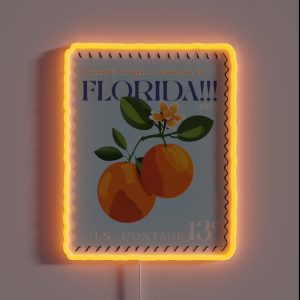 FLORIDA Postage Stamp RGB Neon Sign