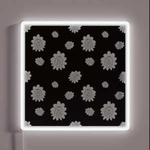 Flower Abstract Simple Line Black Seamless Pattern RGB Neon Sign Flower Abstract Simple Line Black Seamless Pattern RGB Neon Sign