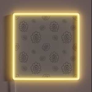 Flower Abstract Simple Lines Cute Seamless Pattern RGB Neon Sign Flower Abstract Simple Lines Cute Seamless Pattern RGB Neon Sign