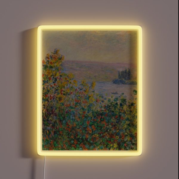 Flower Beds At Vetheuil RGB Neon Sign