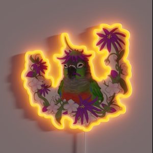 Flower Green Cheek Conure RGB Neon Sign Flower Green Cheek Conure RGB Neon Sign