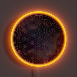 Flower Of Life Sacred Geometry RGB Neon Sign