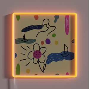 Flower Sea Scribble Cute Abstract Yellow Pattern RGB Neon Sign Flower Sea Scribble Cute Abstract Yellow Pattern RGB Neon Sign