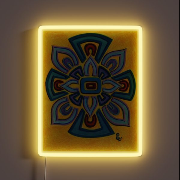 Flower Star Cross 5 RGB Neon Sign