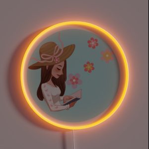 Flowers Open Book RGB Neon Sign Flowers Open Book RGB Neon Sign