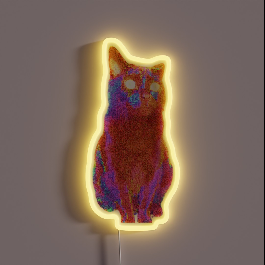 Fluffy Adam Photo Cat RGB Neon Sign Fluffy Adam Photo Cat RGB Neon Sign