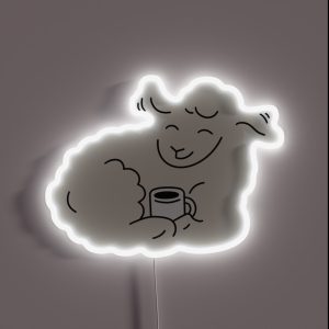Fluffy Lamb Chamberlain Coffee RGB Neon Sign