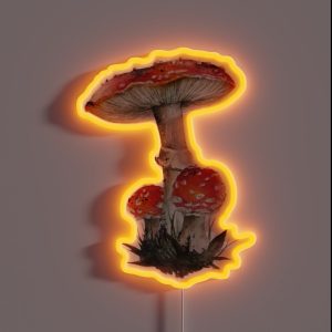 Fly Agaric Watercolour RGB Neon Sign