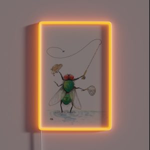 Fly Fishing Fisherman RGB Neon Sign