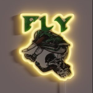 Fly The Reverse Hurdle For Sport Dad Football Iconic Moment Gift RGB Neon Sign