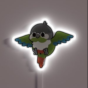 Flying Conure Green Cheek RGB Neon Sign Flying Conure Green Cheek RGB Neon Sign