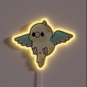 Flying Conure Pineapple Turquoise GCC RGB Neon Sign