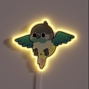 Flying Conure Turquoise Yellow Sided Green Cheek RGB Neon Sign