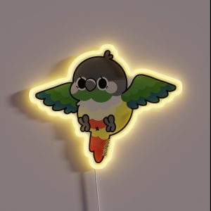 Flying Conure Yellow Sided Green Cheek RGB Neon Sign