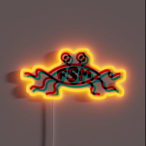 Flying Spaghetti Monster RGB Neon Sign