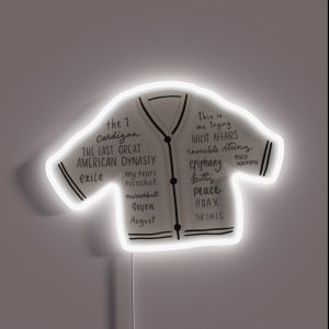 Folklore Cardigan RGB Neon Sign