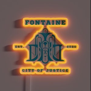 Fontaine Genshin Impact RGB Neon Sign