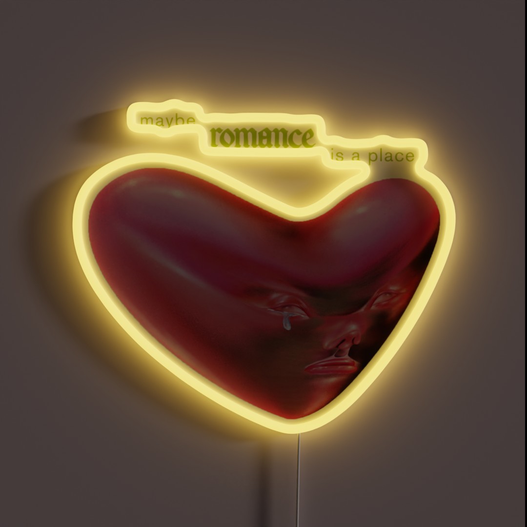 Fontaines DC Romance Maybe Romance Is A Place RGB Neon Sign Fontaines DC Romance Maybe Romance Is A Place RGB Neon Sign