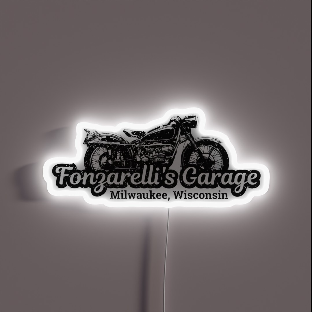 Fonzarelli S Garage Milwaukee Wisconsin RGB Neon Sign Fonzarelli S Garage Milwaukee Wisconsin RGB Neon Sign