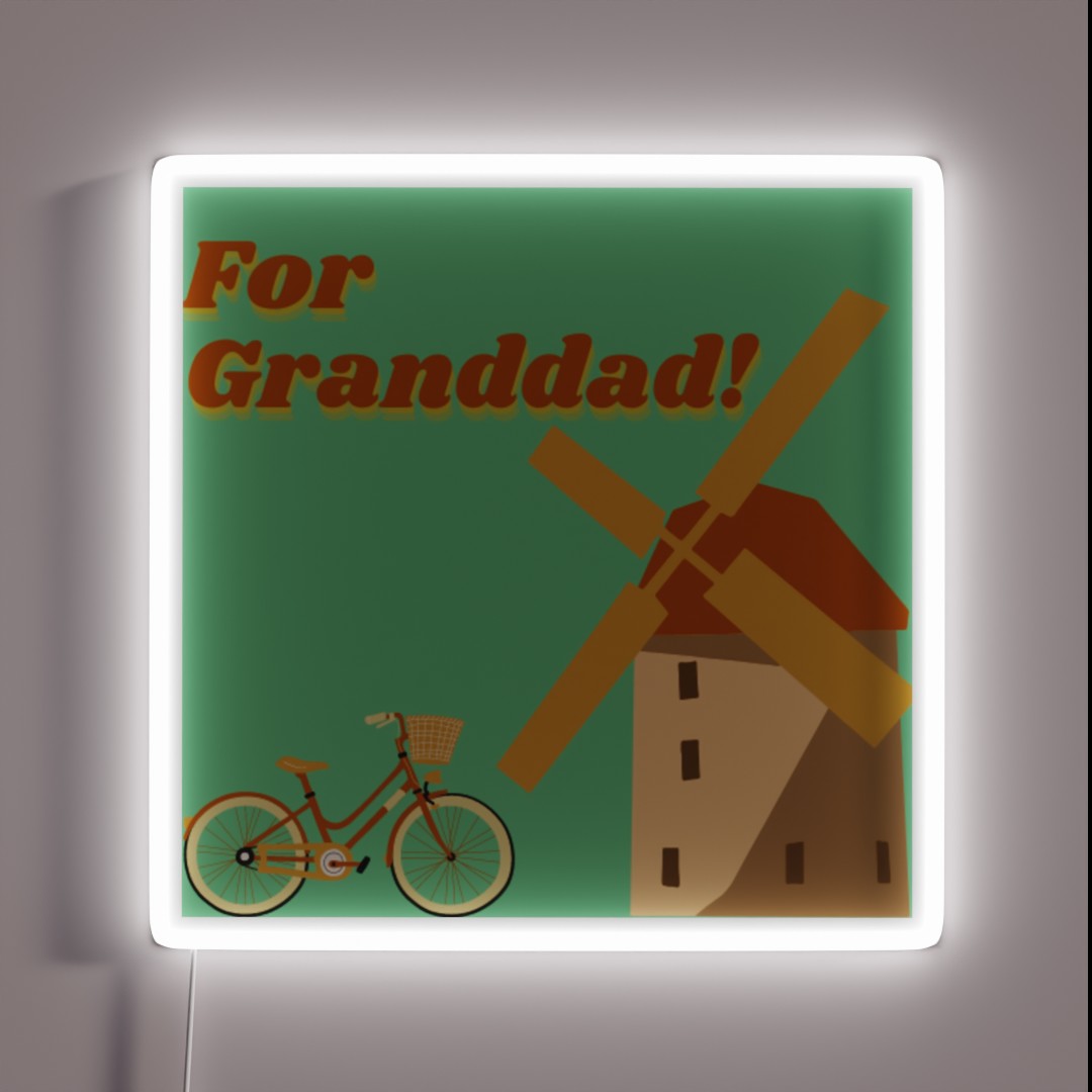 For Granddad RGB Neon Sign For Granddad RGB Neon Sign