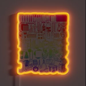 For Men Women 85 Art Supply Doodles In Rainbow Retro Vintage RGB Neon Sign For Men Women 85 Art Supply Doodles In Rainbow Retro Vintage RGB Neon Sign