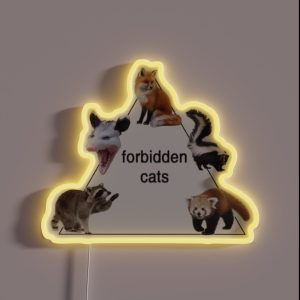 Forbidden Cats RGB Neon Sign