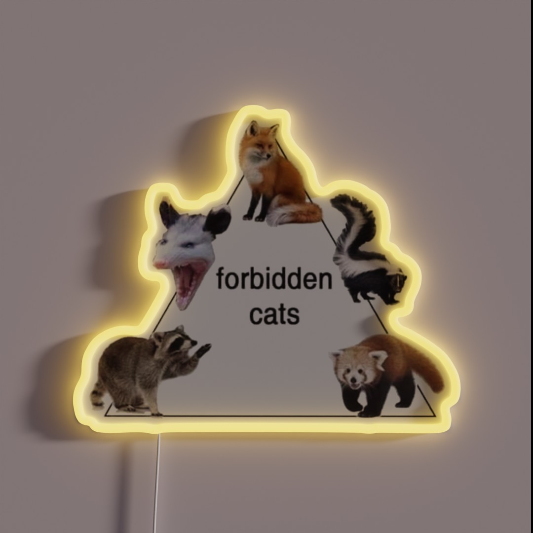 Forbidden Cats RGB Neon Sign Forbidden Cats RGB Neon Sign
