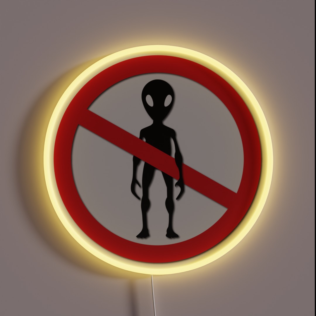 Forbidden For Aliens RGB Neon Sign Forbidden For Aliens RGB Neon Sign