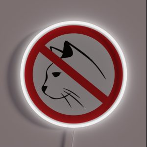Forbidden For Cats Sign RGB Neon Sign Forbidden For Cats Sign RGB Neon Sign