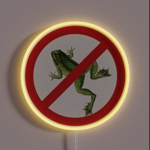 Forbidden For Frogs Sign RGB Neon Sign