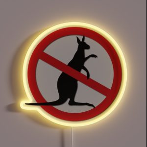 Forbidden For Kangaroos RGB Neon Sign