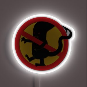 Forbidden For Monsters Sign RGB Neon Sign