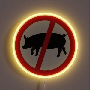 Forbidden For Pigs Sign RGB Neon Sign