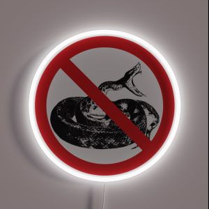 Forbidden For Snakes Sign RGB Neon Sign