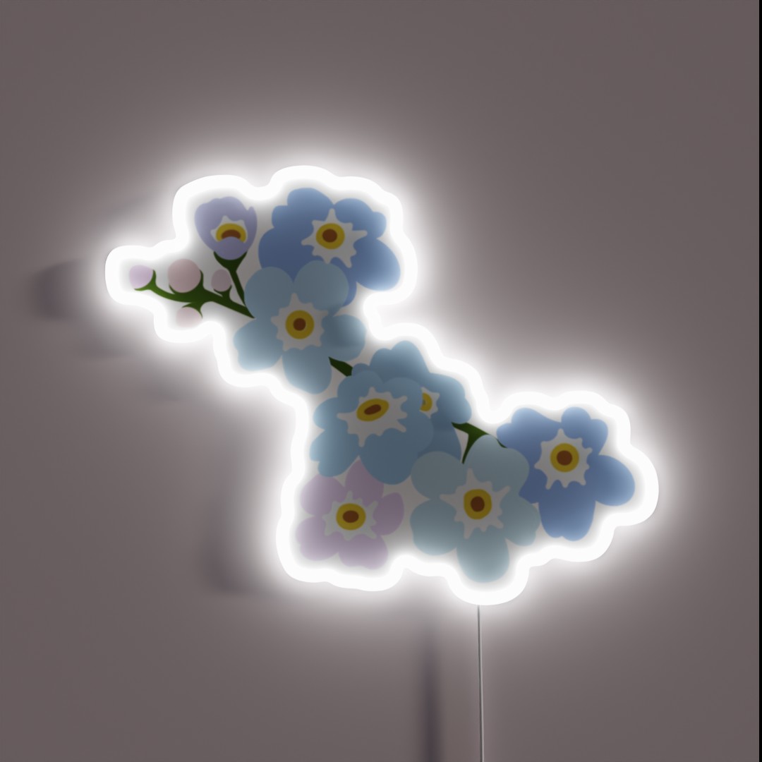 Forget Me Nots RGB Neon Sign Forget Me Nots RGB Neon Sign