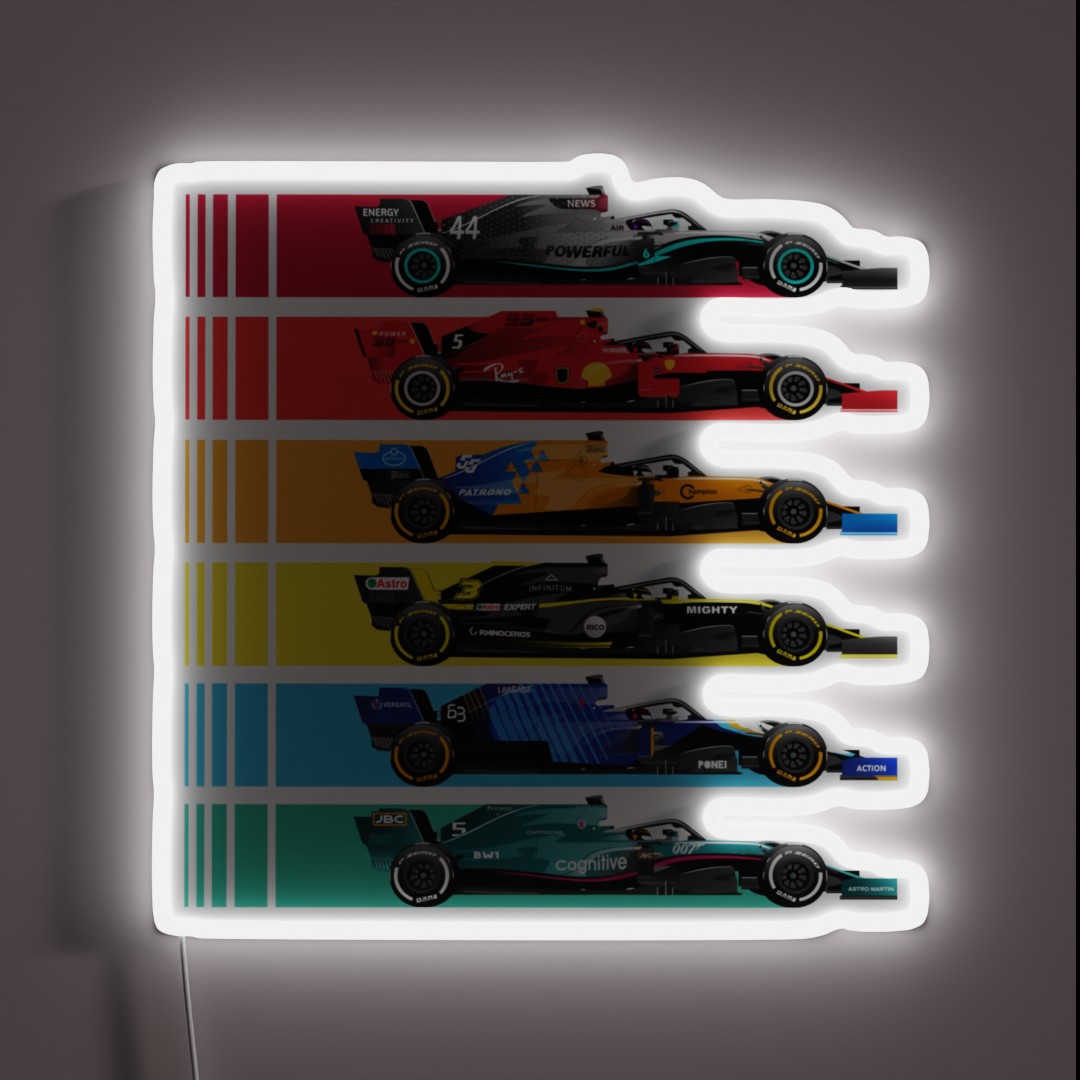 Formula Racing Cars 2023 RGB Neon Sign Formula Racing Cars 2023 RGB Neon Sign