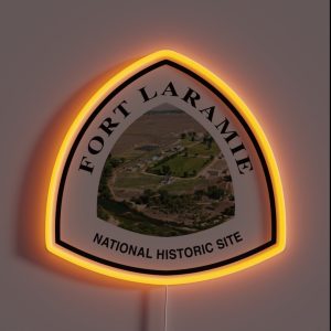Fort Laramie National Historic Site Trail Marker RGB Neon Sign Fort Laramie National Historic Site Trail Marker RGB Neon Sign