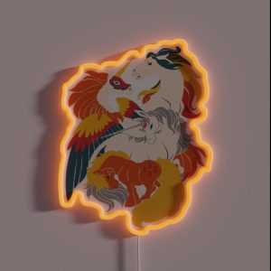 Four Horses Of The Nostalgialypse RGB Neon Sign Four Horses Of The Nostalgialypse RGB Neon Sign