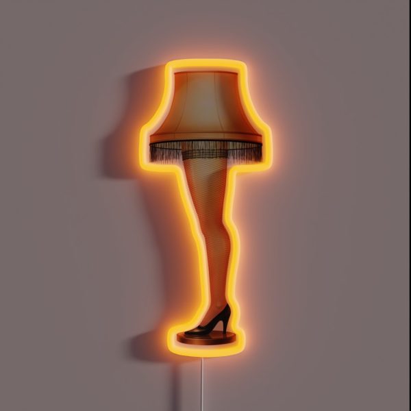 FRAGILE Leg Lamp From A Christmas Story RGB Neon Sign