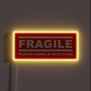 Fragile Sign RGB Neon Sign