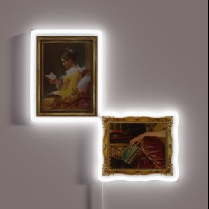 Framed Classic And Vintage Art The Reader RGB Neon Sign