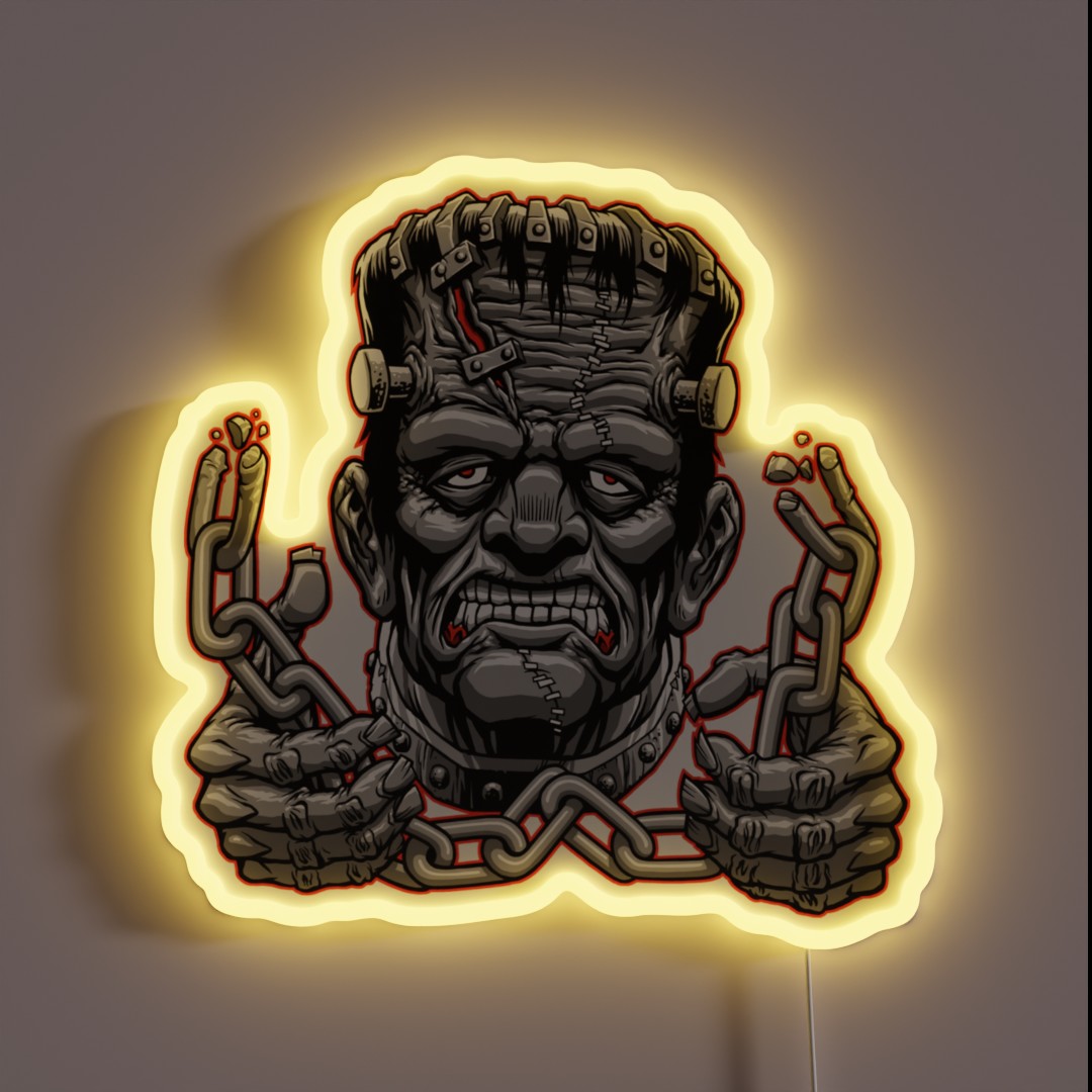 FRANKENSTIEN UNCHAINED RGB Neon Sign FRANKENSTIEN UNCHAINED RGB Neon Sign