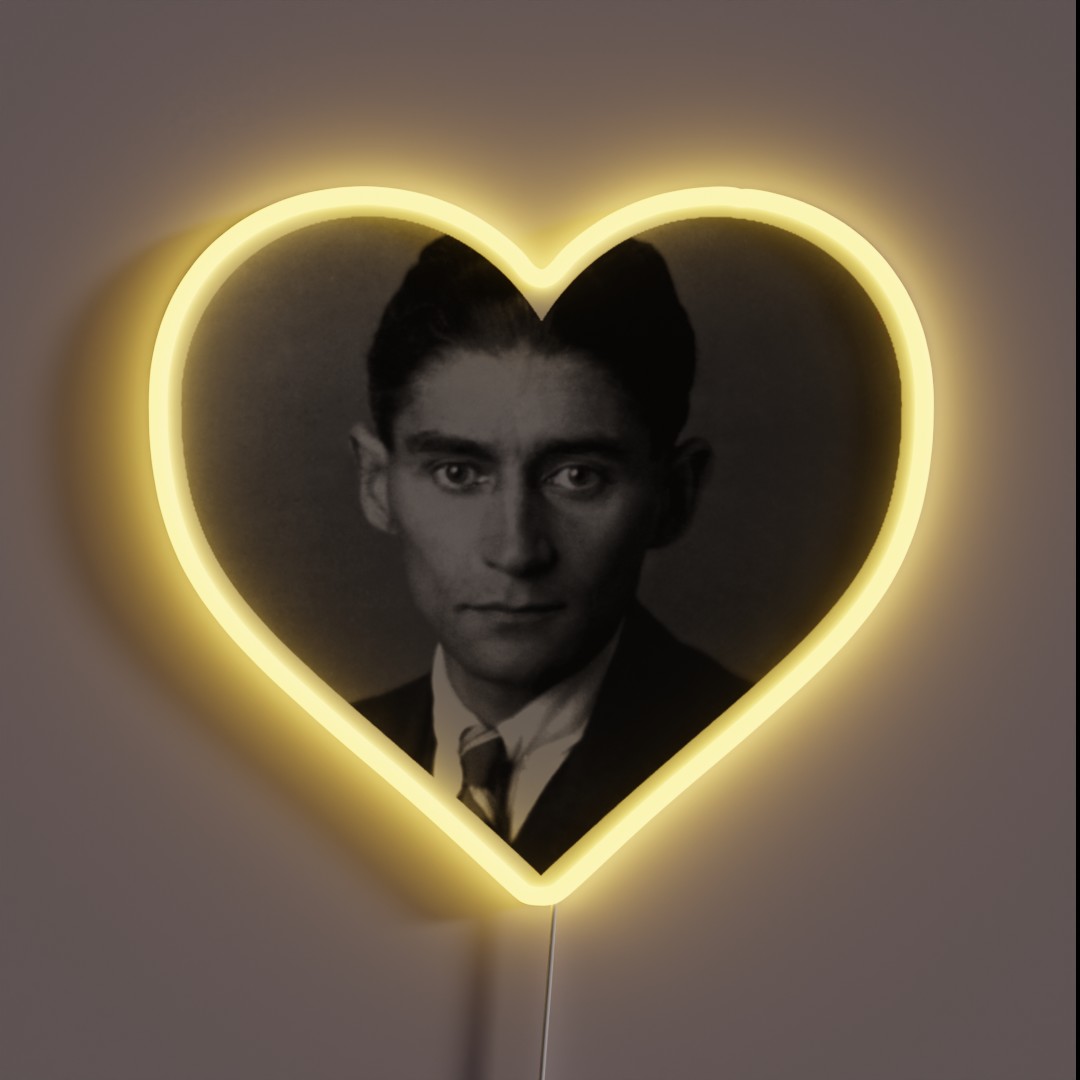 Franz Kafka Heart I Love Franz Kafka RGB Neon Sign Franz Kafka Heart I Love Franz Kafka RGB Neon Sign
