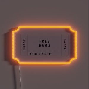 Free Hugs Ticket RGB Neon Sign